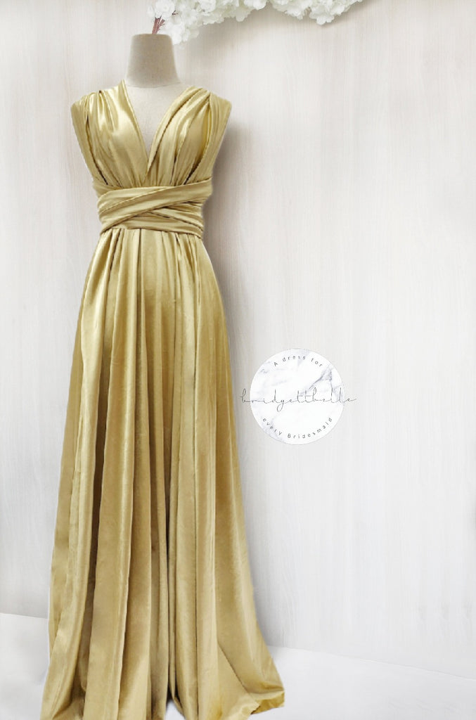 Gold multiway dress best sale