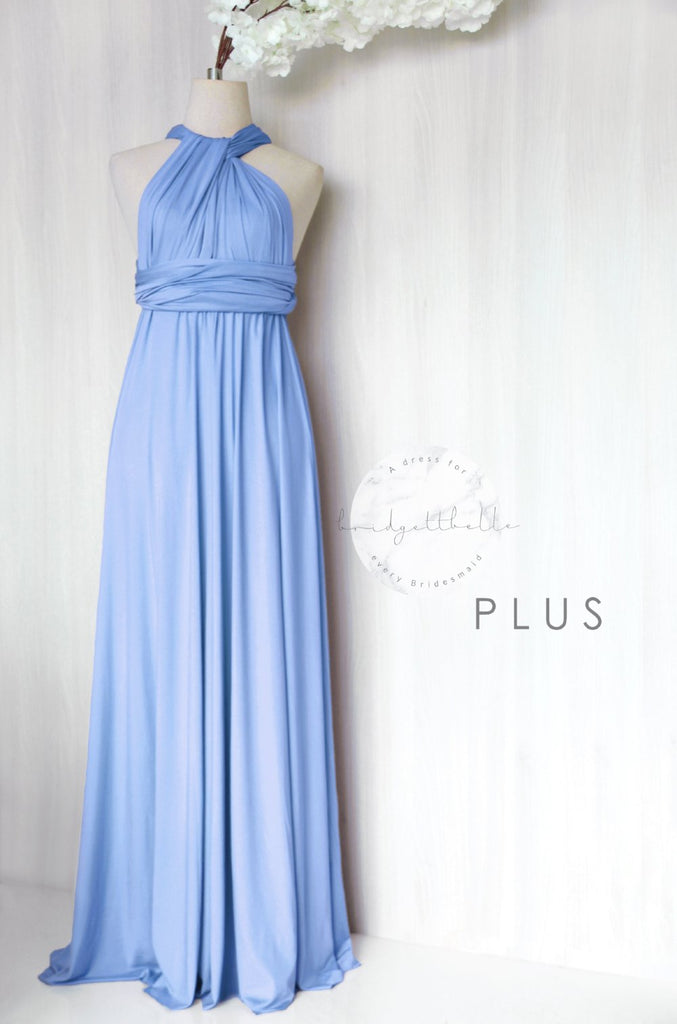 TDY Periwinkle Maxi / Short Bridesmaid Convertible Infinity Dress